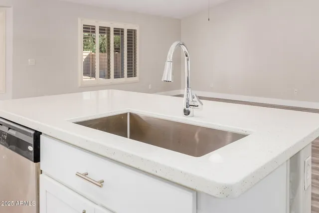 a close view of sink and tap