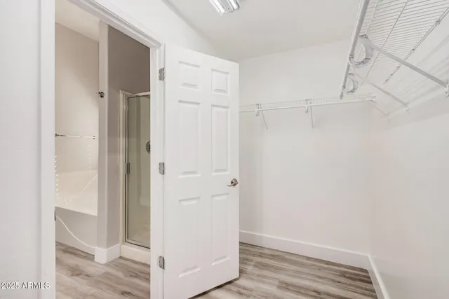 a view of closet area