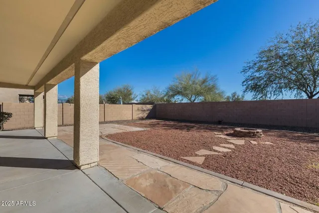 a view of backyard and tree