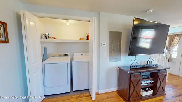 a room with storage and utility