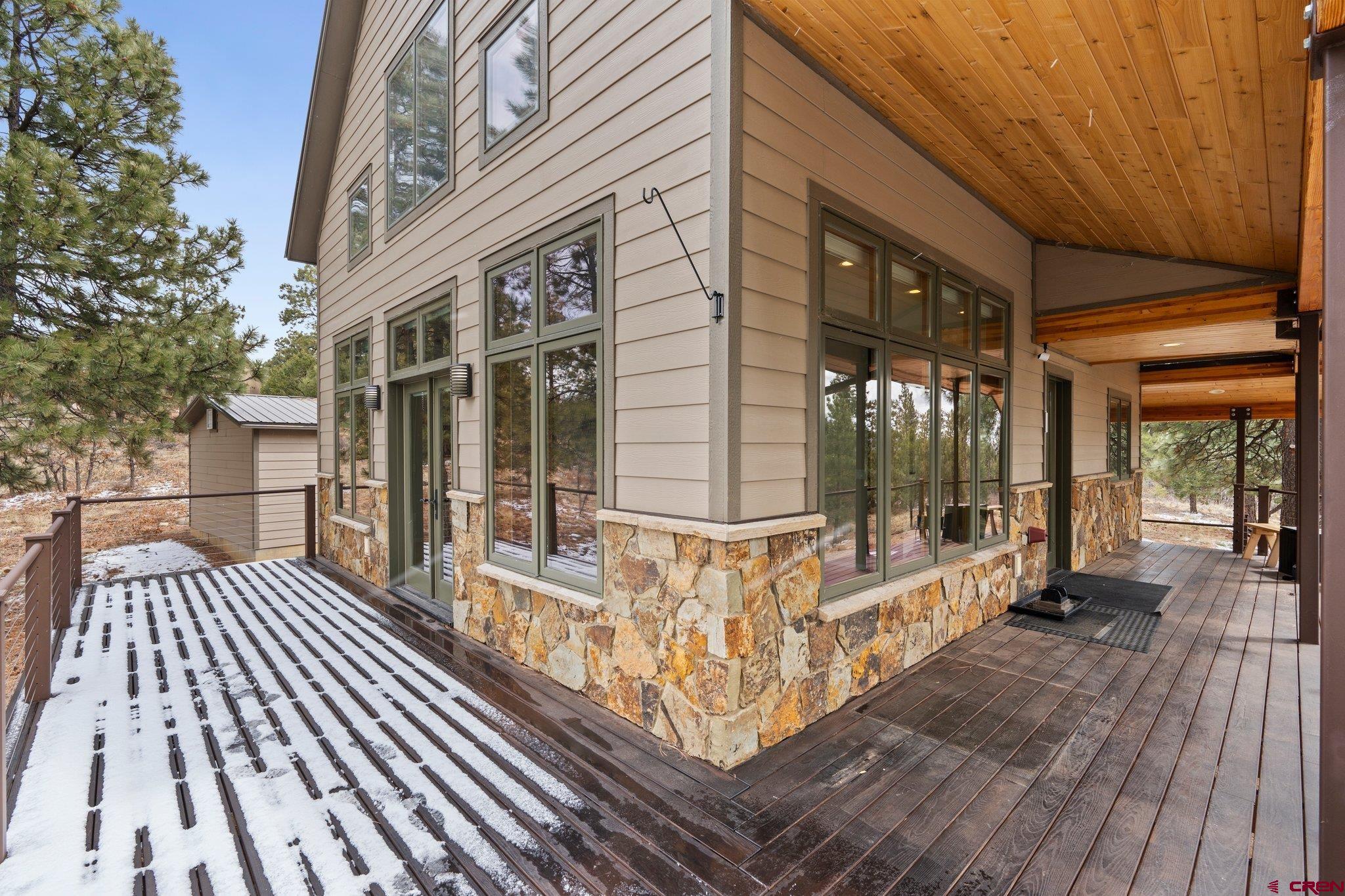 855 Ridge Road Durango, CO 81303 - Photo 26 of 35 a view of a balcony with wooden floor