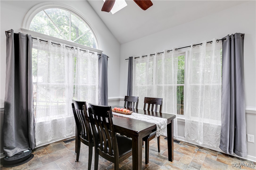 5809 Rosebay Forest Road Midlothian, VA 23112 - Photo 20 of 48 a view of a dining room with furniture window and outside view