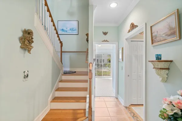 a view of an front door