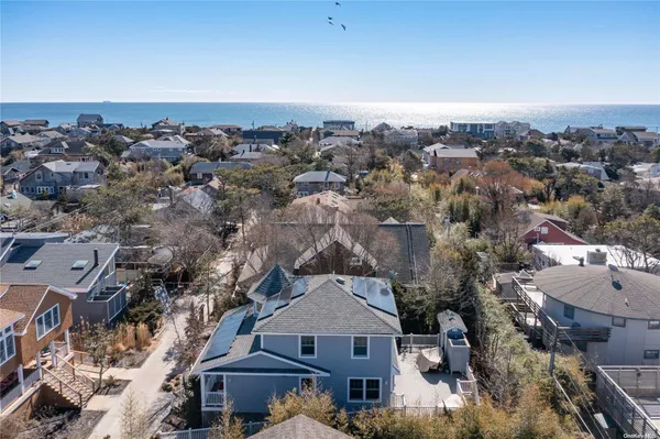 an aerial view of multiple house