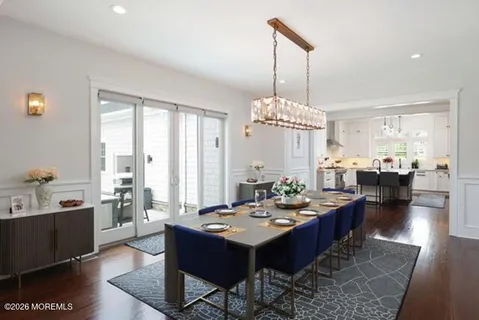 a view of a dining room and livingroom furniture