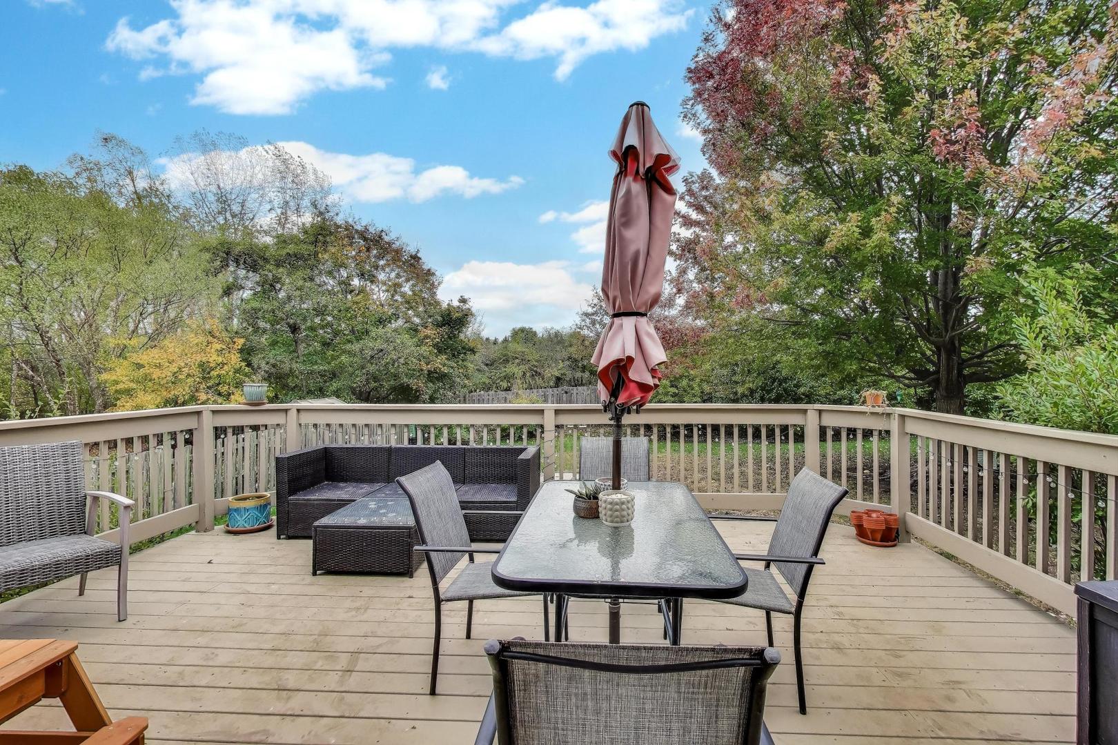 1010 Evergreen Street Mundelein, IL 60060 - Photo 24 of 28 a view of a deck with wooden floor and outdoor seating