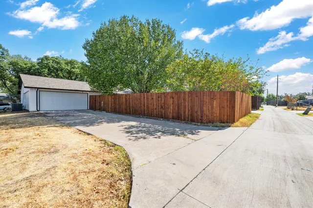 a backyard of a house