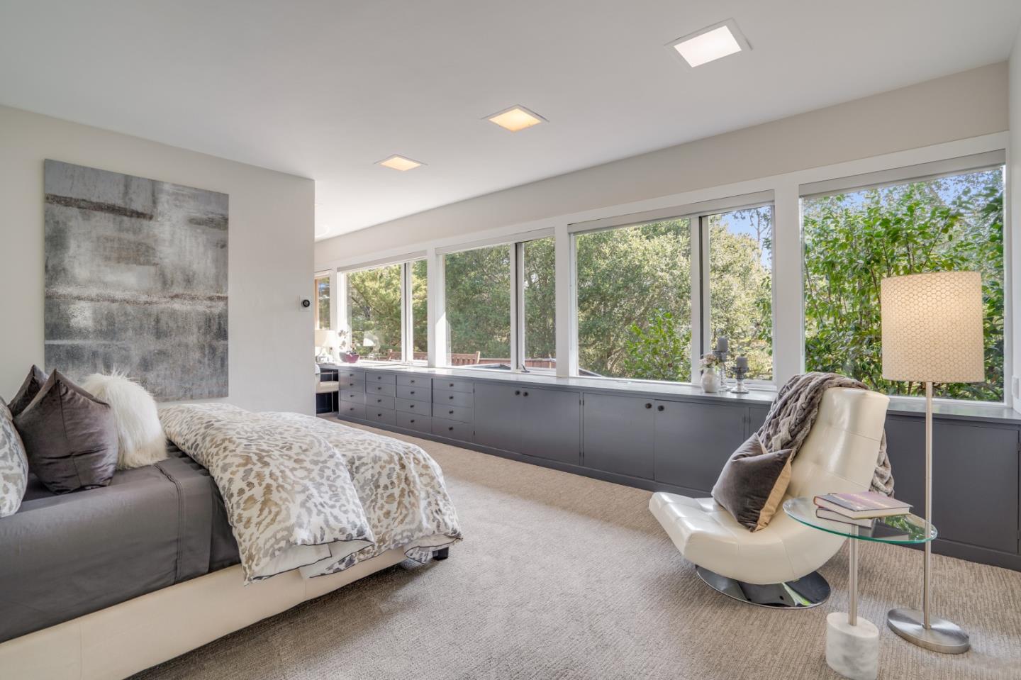 760 Chiltern Road Hillsborough, CA 94010 - Photo 30 of 56 a bedroom with a bed and a large window