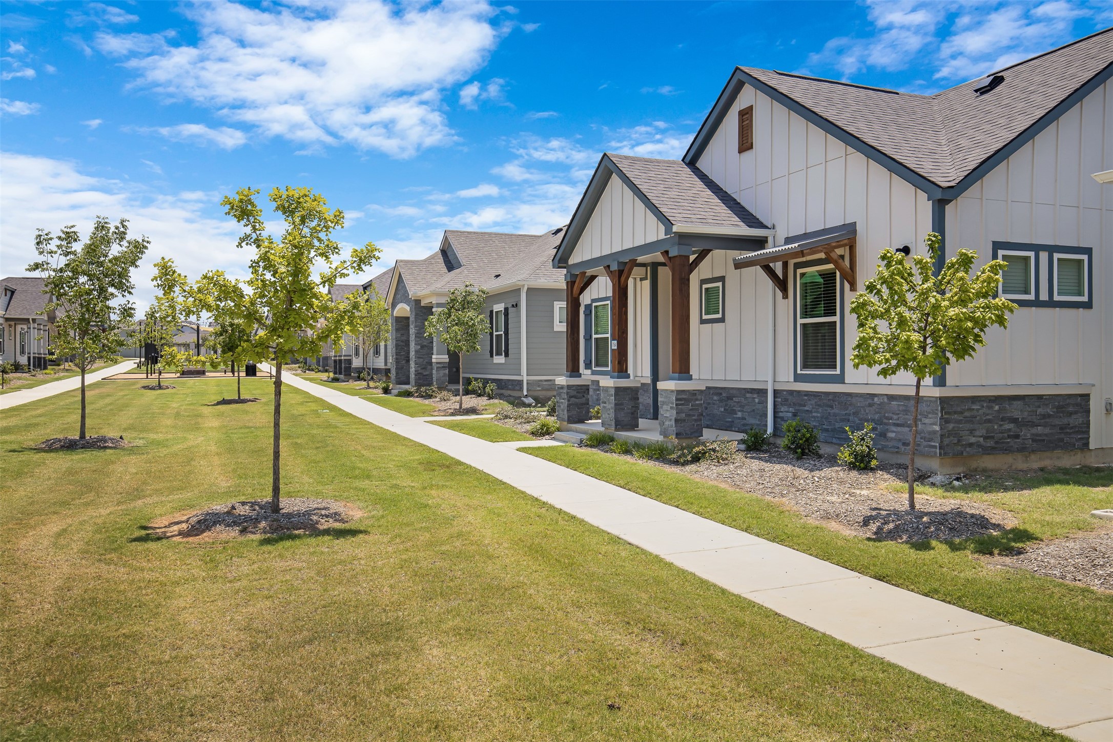 a house with palm tree in front of it