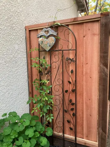 a view of a door and a potted plant