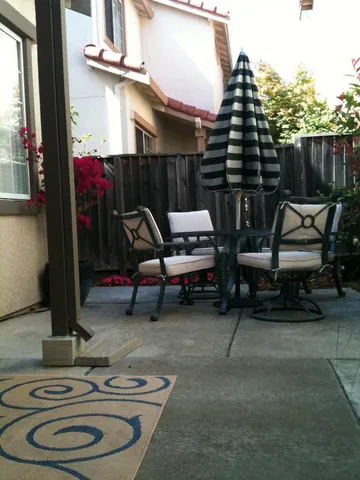 a view of yard with flowers and flowers