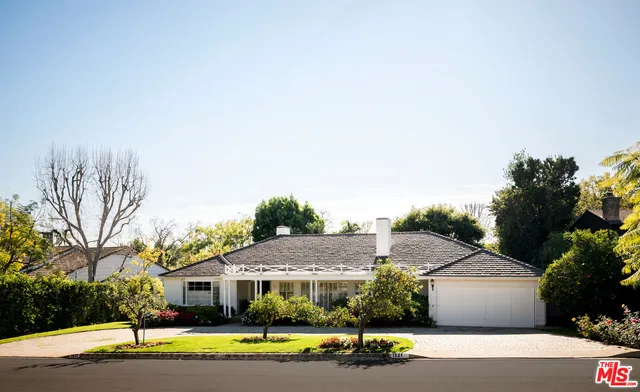 a view of house with outdoor space and swimming pool