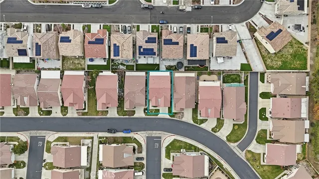 an aerial view of multiple house