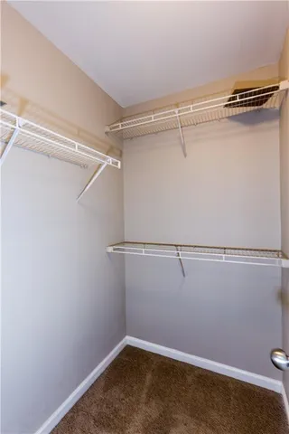 a view of a room with empty racks