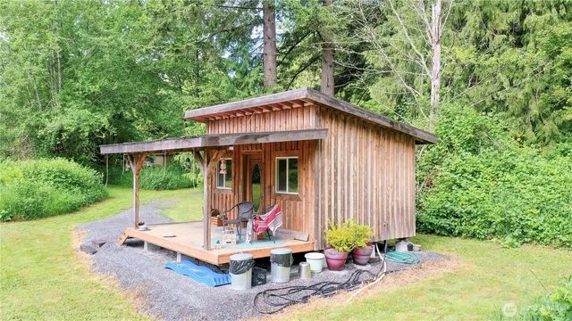 a view of a lake with a trees
