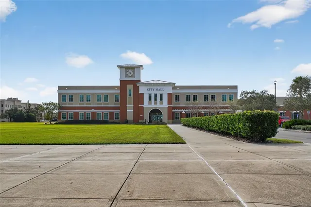 a view of building with a street