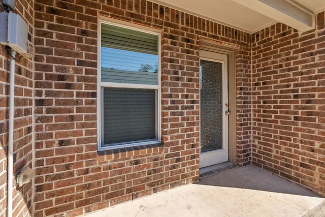 a view of a brick wall