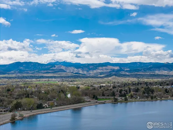 a view of lake with mountain