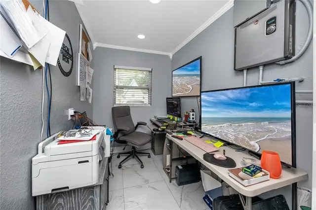 a white bath tub sitting in a bathroom