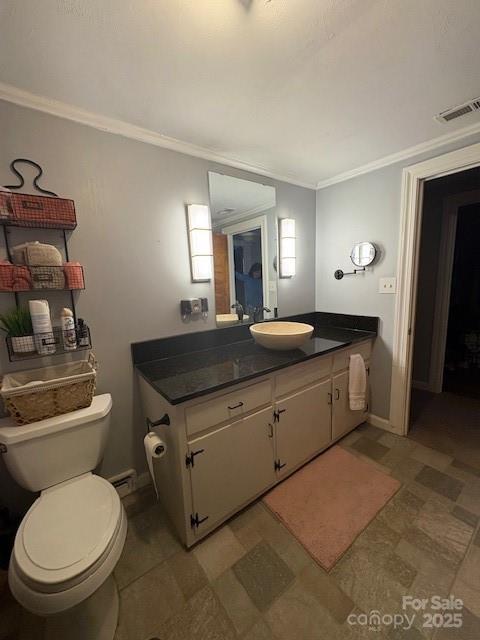 109 Old Rockwell Road China Grove, NC 28023 - Photo 18 of 22 a spacious bathroom with a granite countertop toilet a sink a mirror and a window