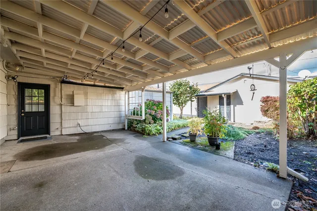 a view of a house with a garage