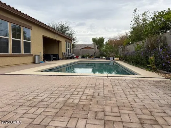 a view of a house with a patio