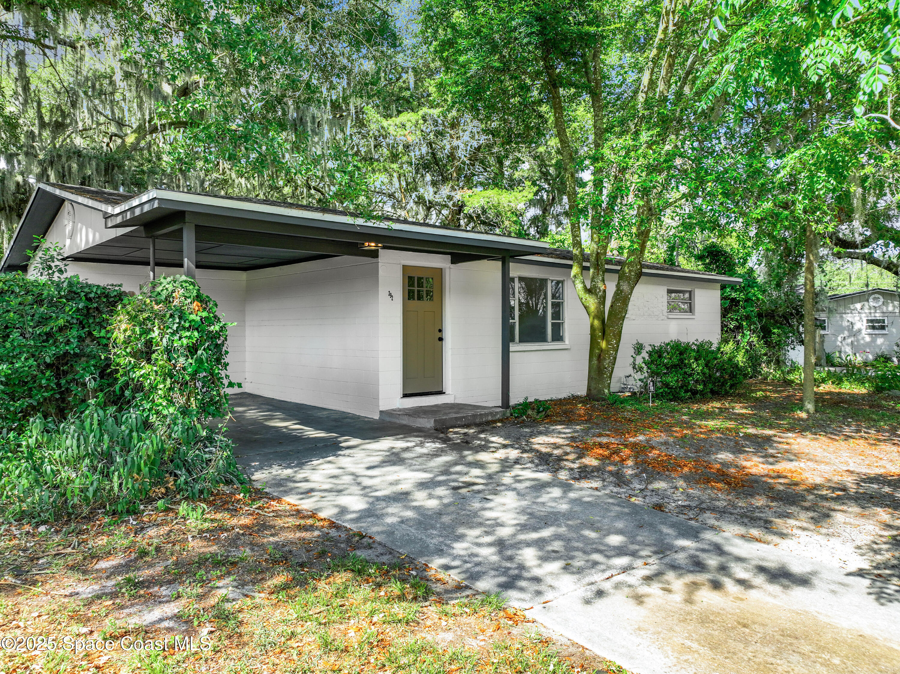392 Arora Boulevard Orange Park, FL 32073 - Photo 2 of 45 a backyard of a house with large trees and a small barn