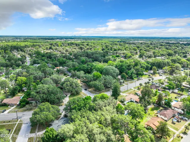an aerial view of a city