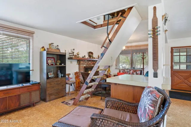 a house with trees in the background