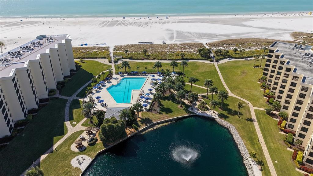 5780 Midnight Pass Road, Unit 207 Sarasota, FL 34242 - Photo 26 of 35 an aerial view of a house with a ocean view