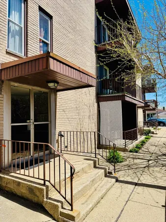 a view of a building with a window