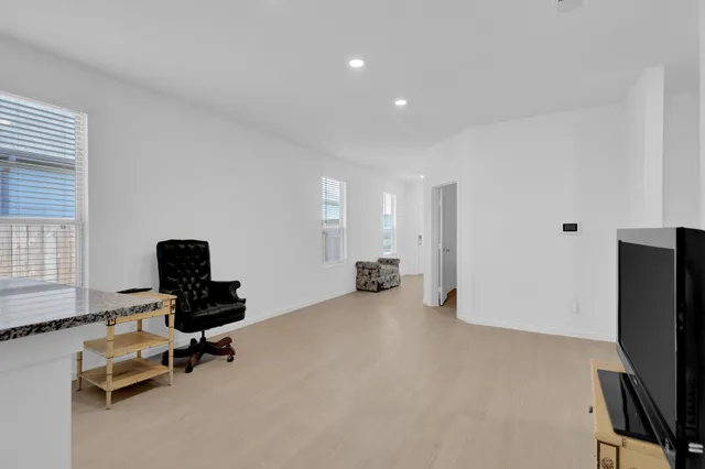 a view of a workspace with a window