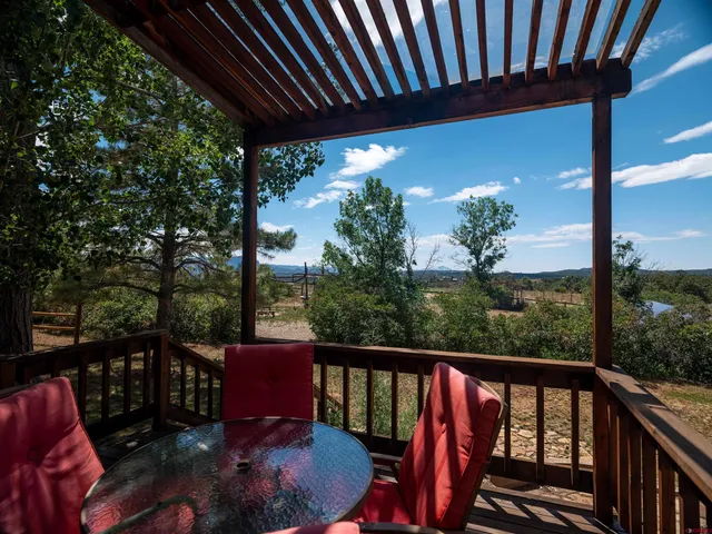 a view of a lake with a mountain