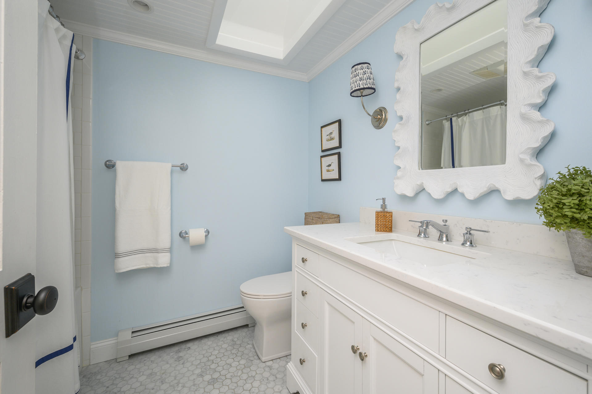 73 Knotty Pine Lane Centerville, MA 02632 - Photo 14 of 34 a bathroom with a granite countertop toilet sink and mirror