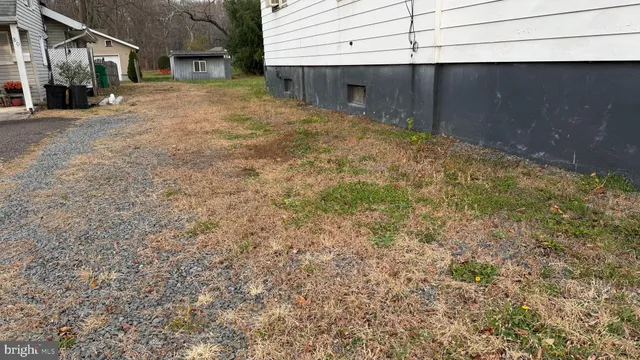 a backyard of a house