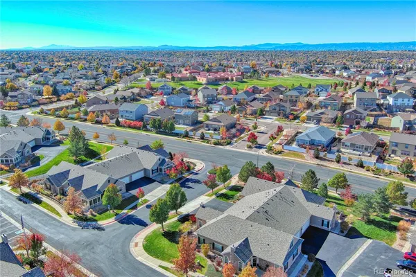 an aerial view of a city