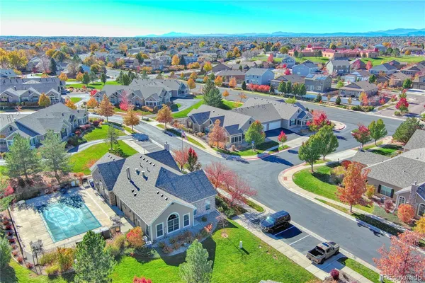 an aerial view of a city