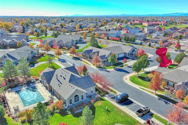 an aerial view of a city