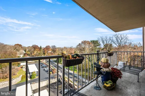 a view of a balcony with lake view