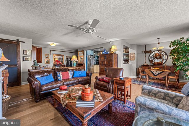 a living room with furniture a rug and a window