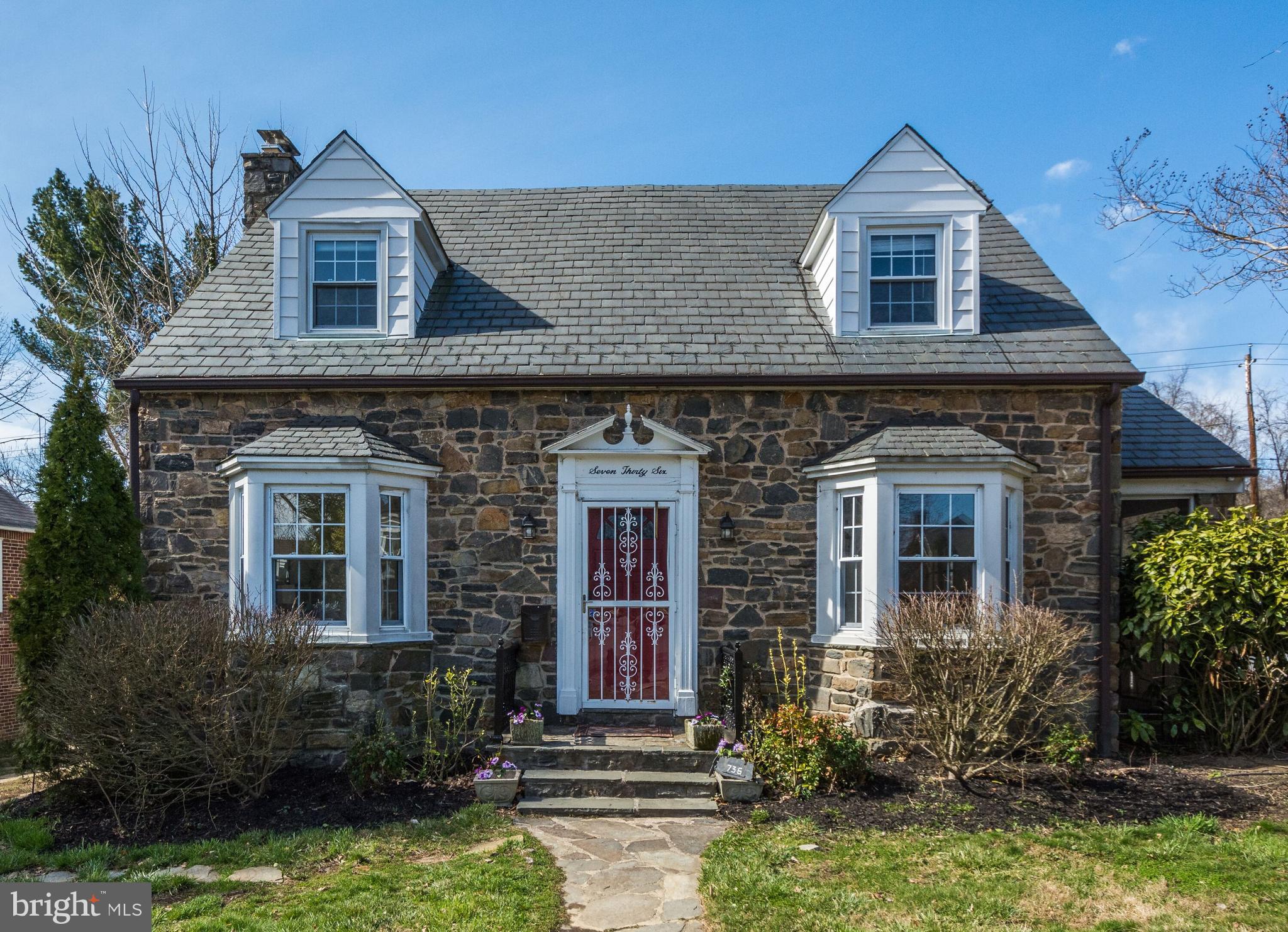 736 Warwick Road Baltimore, MD 21229 - Photo 2 of 54 English Cotswold Cape * stone walkway * slate roof