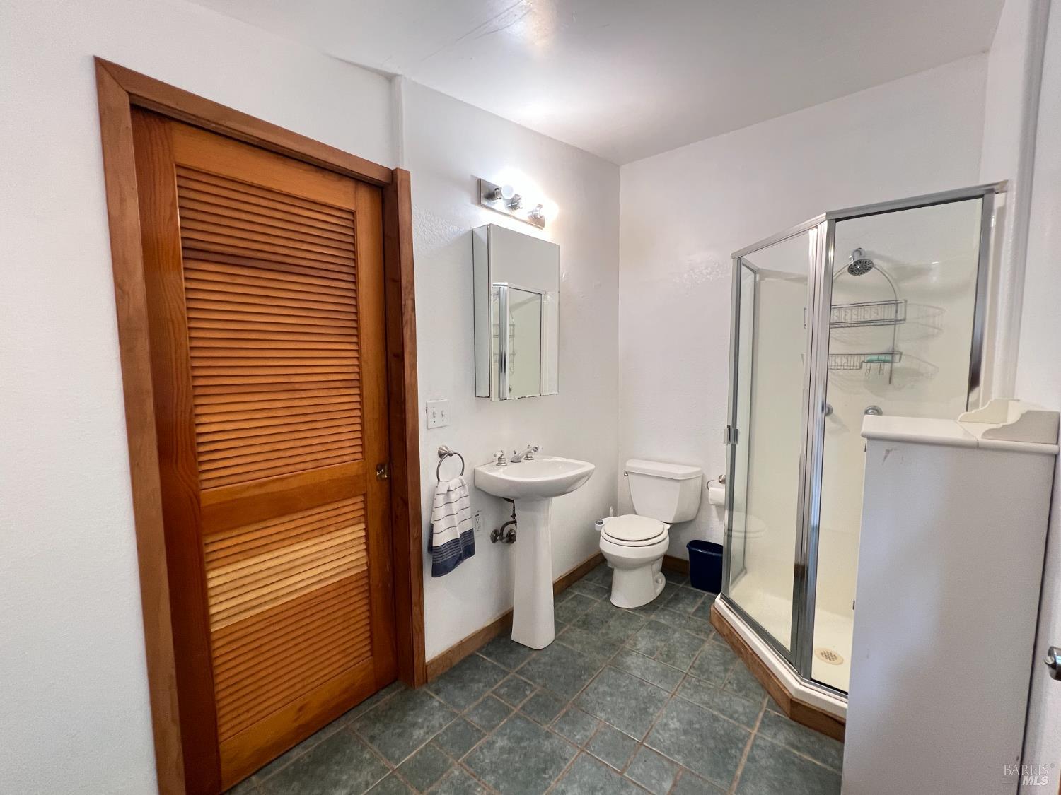 4000 Ridgewood Road Willits, CA 95490 - Photo 28 of 42 a bathroom with a toilet sink and shower