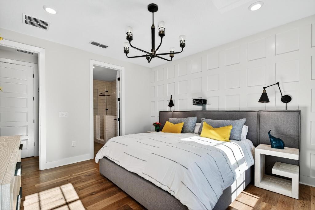 123 South 3rd Street Fernandina Beach, FL 32034 - Photo 28 of 61 Custom accent wall with sconces