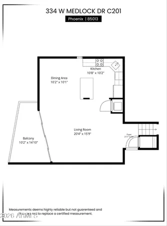 $465,000 | 334 West Medlock Drive, Unit C201, Phoenix, AZ 85013