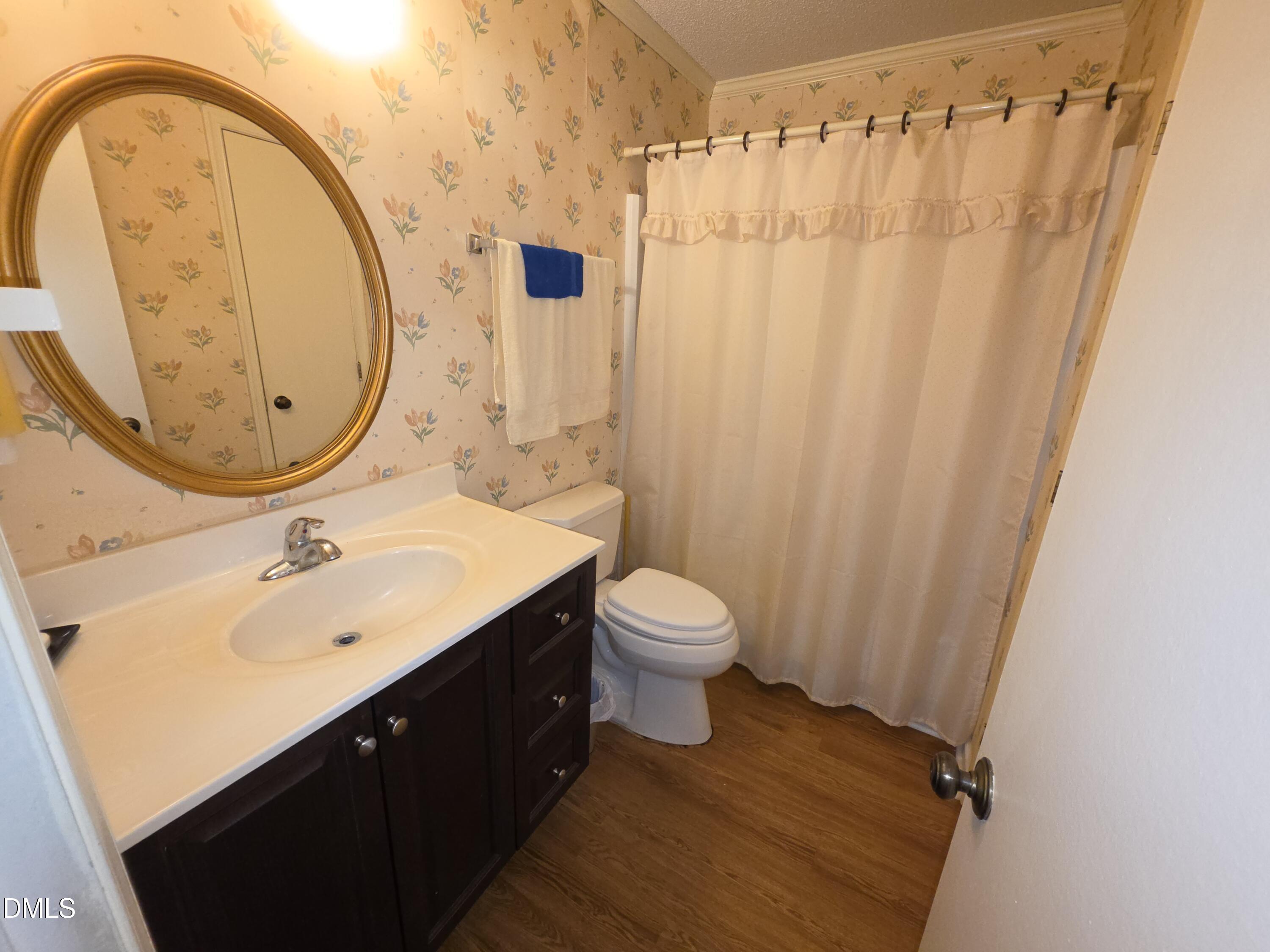 84 Candytuff Lane Durham, NC 27713 - Photo 15 of 23 a bathroom with a sink and a mirror