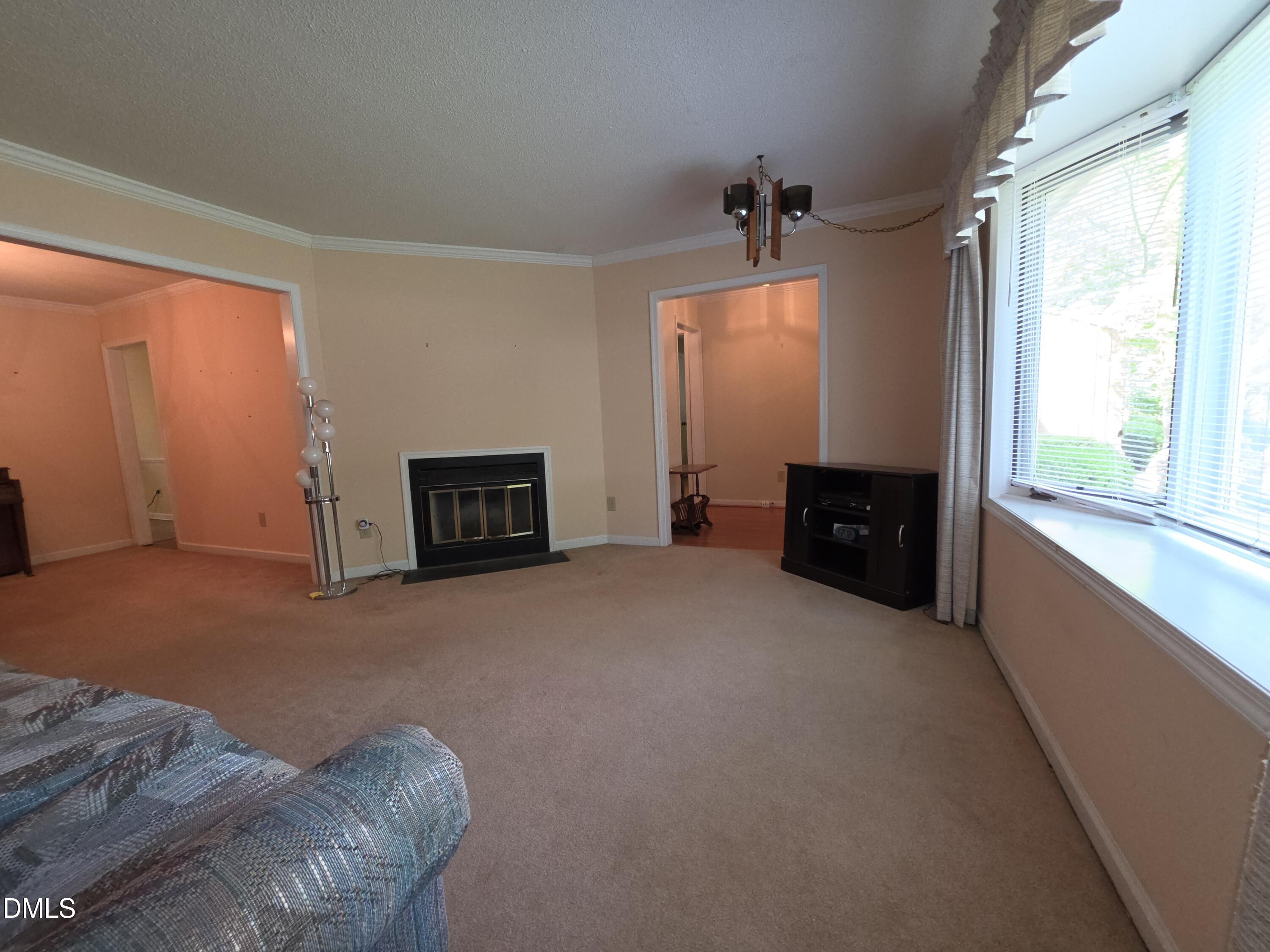 84 Candytuff Lane Durham, NC 27713 - Photo 4 of 23 a living room with furniture and a fireplace