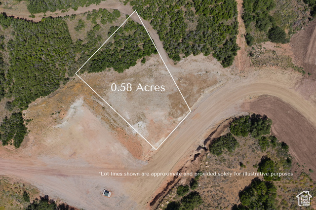 1705 East Wrangler Loop Kamas, UT 84036 - Photo 5 of 16 Aerial map of property and surrounding area with property parcel outlined