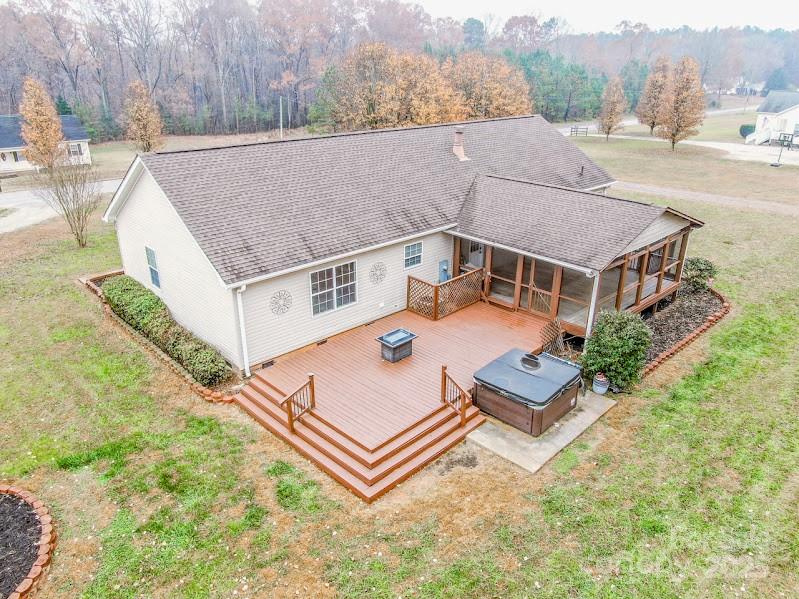 224 Stewart Rock Road Stony Point, NC 28678 - Photo 32 of 41 an aerial view of a house with a yard