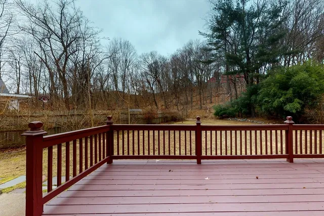 a view of wooden deck