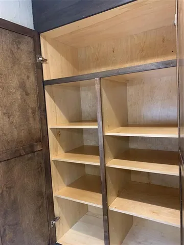 a close view of closet